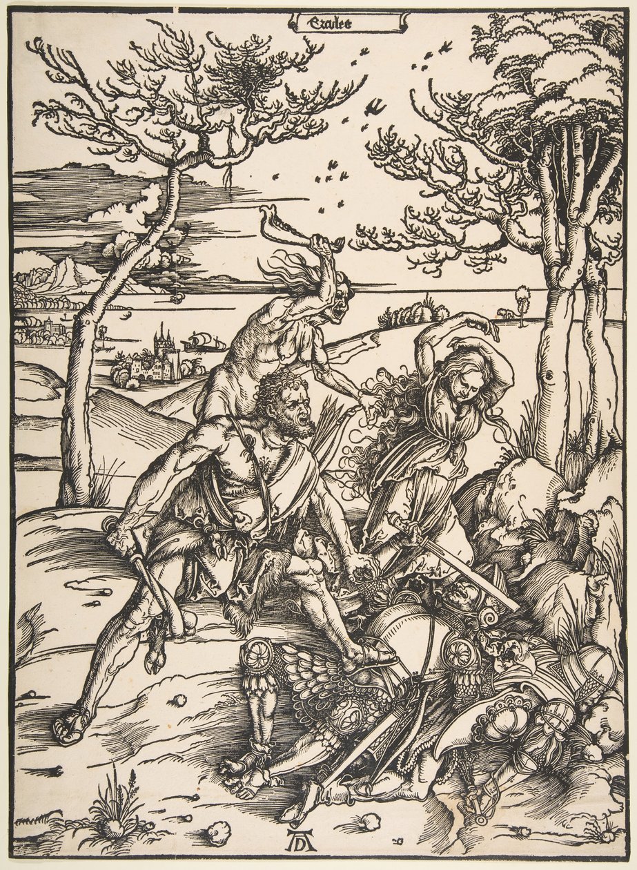 Herkules i Cacus.n.d. autorstwa Albrecht Dürer