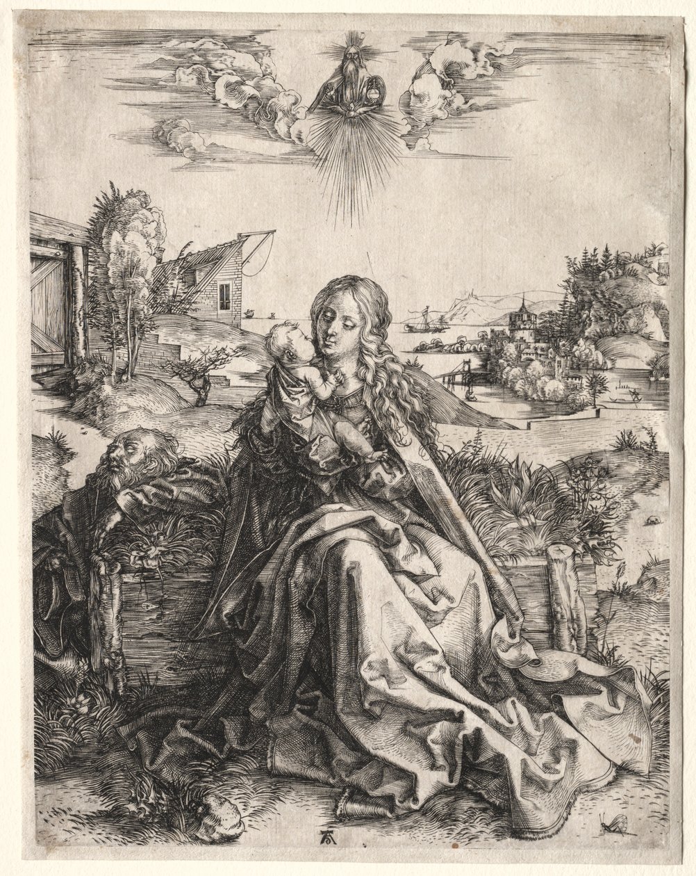 Święta Rodzina z Motylem, ok. godz. 1495. autorstwa Albrecht Dürer