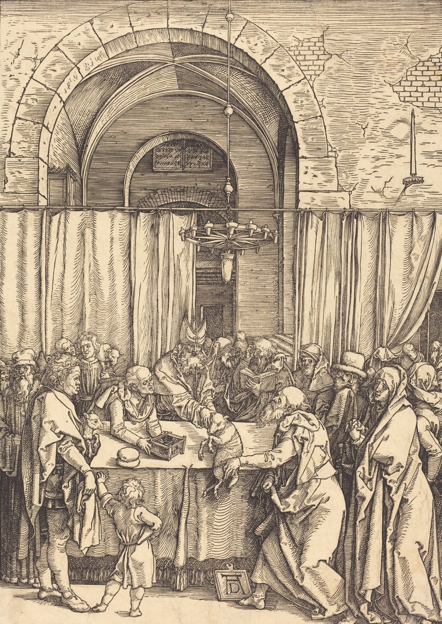 Odrzucenie ofiary Joachima, c. 15041505. autorstwa Albrecht Dürer