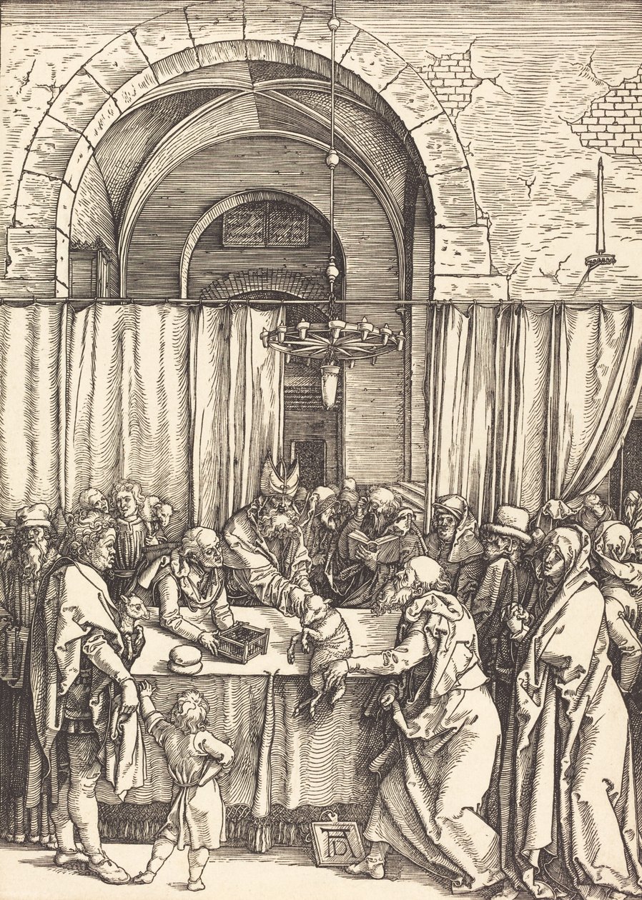 Odrzucenie ofiary Joachima, c. 15041505. autorstwa Albrecht Dürer
