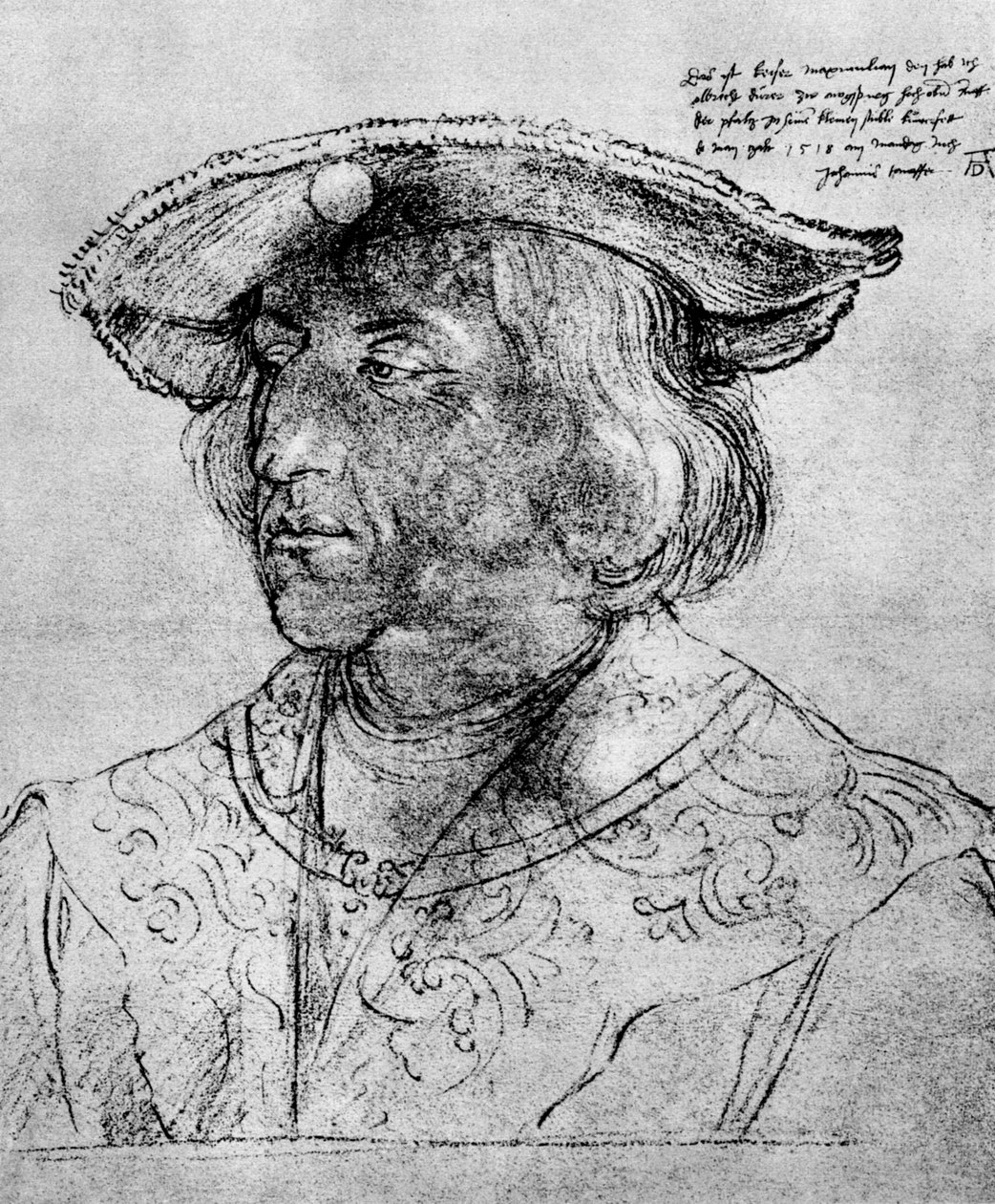 Kajzer Maksymilian I, 1518, 1936 autorstwa Albrecht Dürer