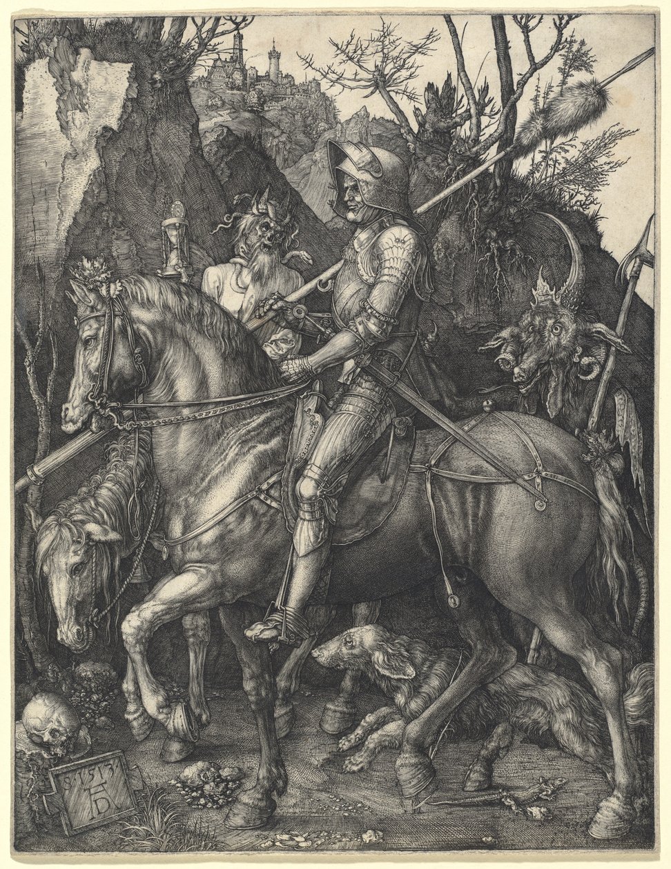Rycerz, Śmierć i Diabeł autorstwa Albrecht Dürer