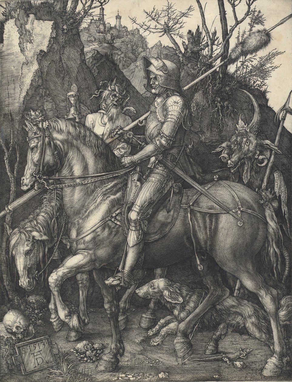 Rycerz, Śmierć i Diabeł, 1513. autorstwa Albrecht Dürer