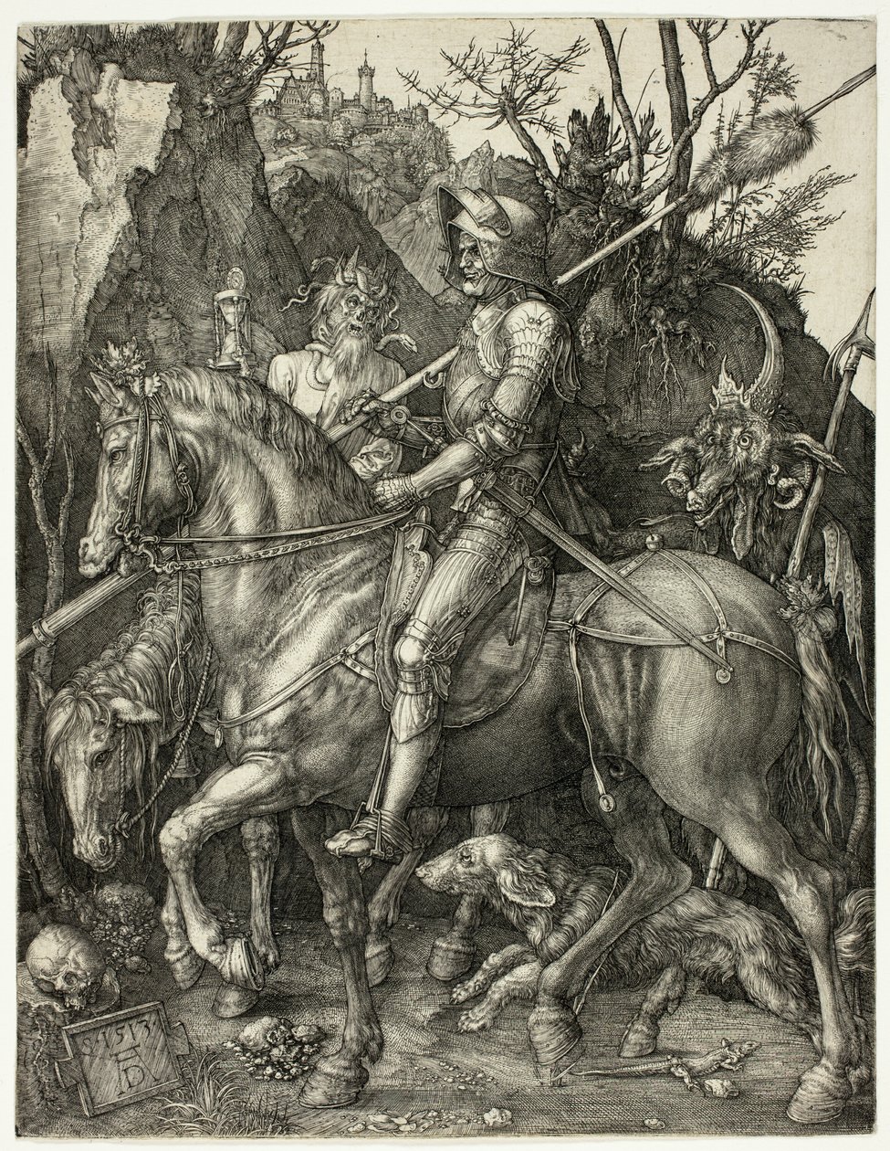 Rycerz, Śmierć i Diabeł autorstwa Albrecht Dürer