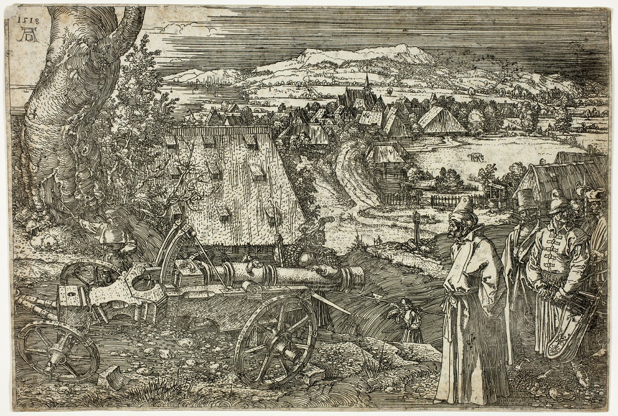 Krajobraz z armatą autorstwa Albrecht Dürer
