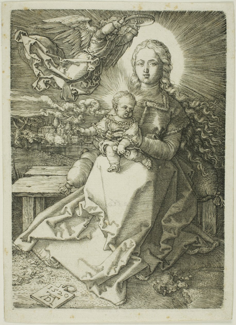 Madonna ukoronowana przez jednego anioła autorstwa Albrecht Dürer