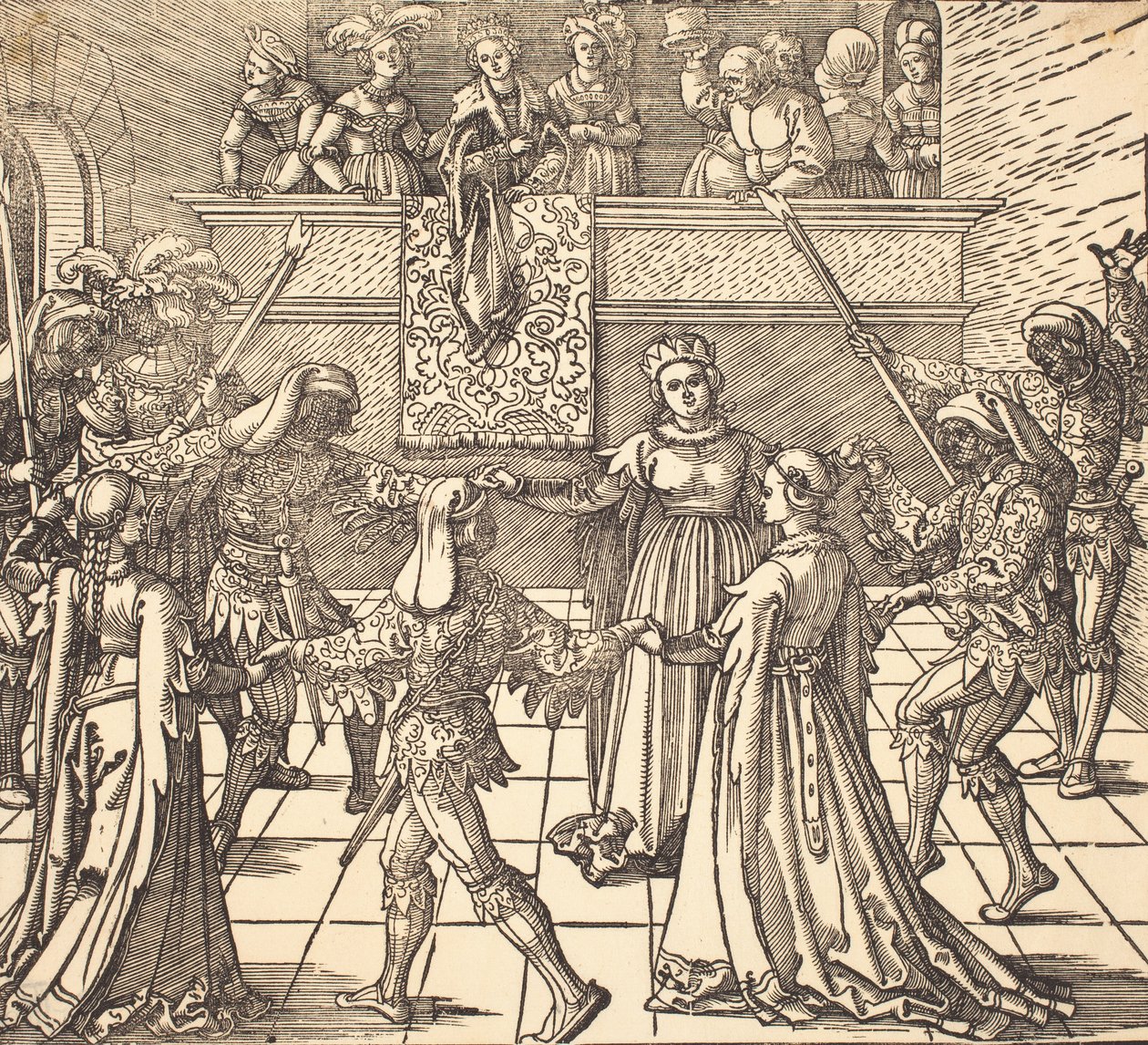 Taniec maskaradowy z pochodniami, ok. 1930 r. 1516. autorstwa Albrecht Dürer