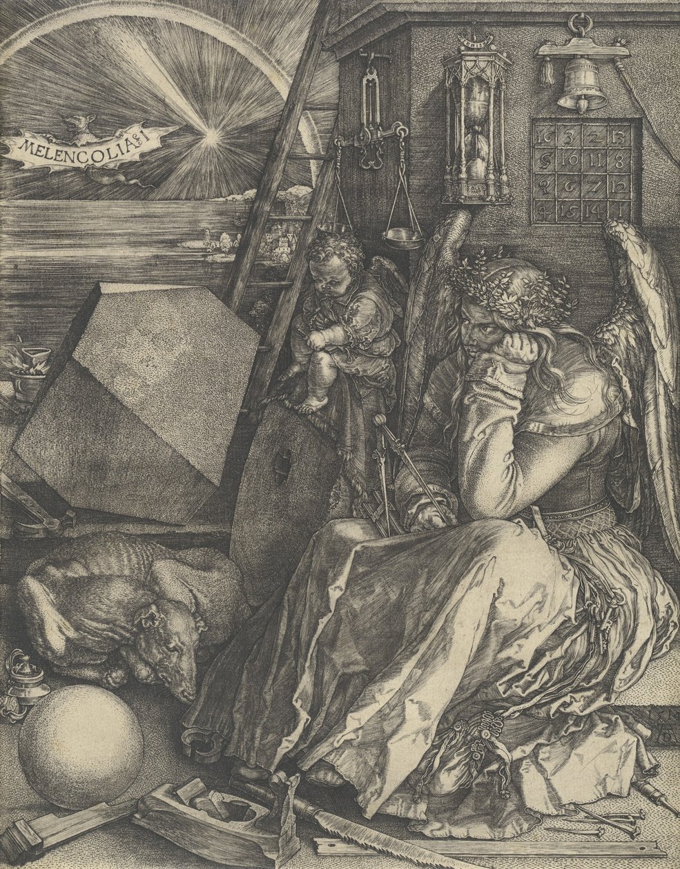 Melancolia I, 1514. autorstwa Albrecht Dürer