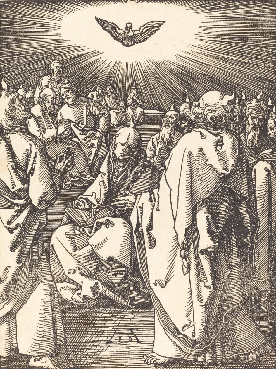 Pięćdziesiątnica, prawdopodobnie ok. 15091510. autorstwa Albrecht Dürer