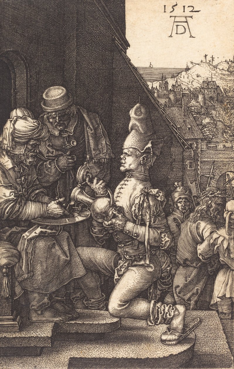 Piłat myjący ręce, 1512. autorstwa Albrecht Dürer
