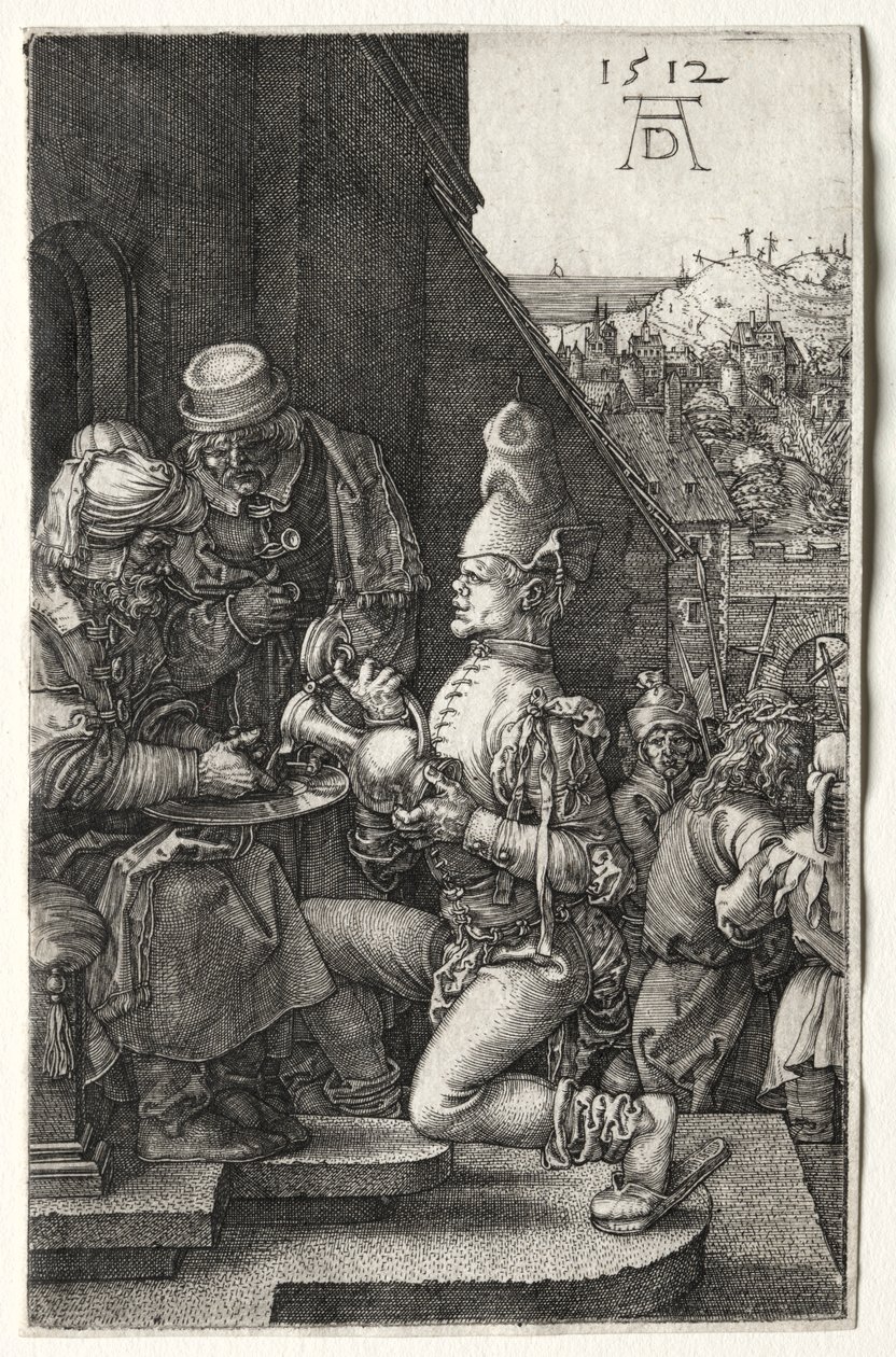 Piłat myjący ręce, 1512. autorstwa Albrecht Dürer