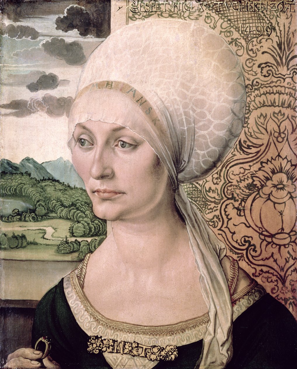 Portret Elsbeth Tucher, 1499 autorstwa Albrecht Dürer