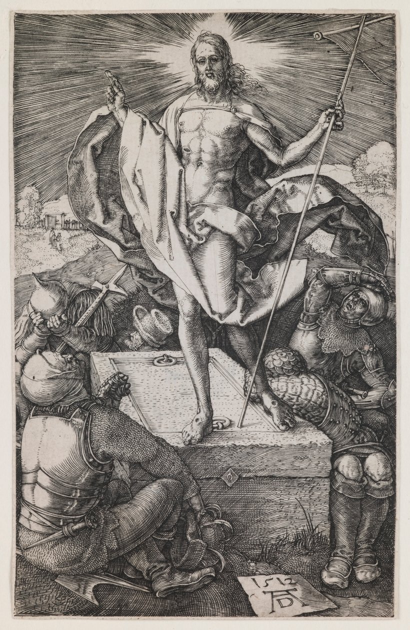 Zmartwychwstanie, z cyklu „Wyryta pasja” autorstwa Albrecht Dürer