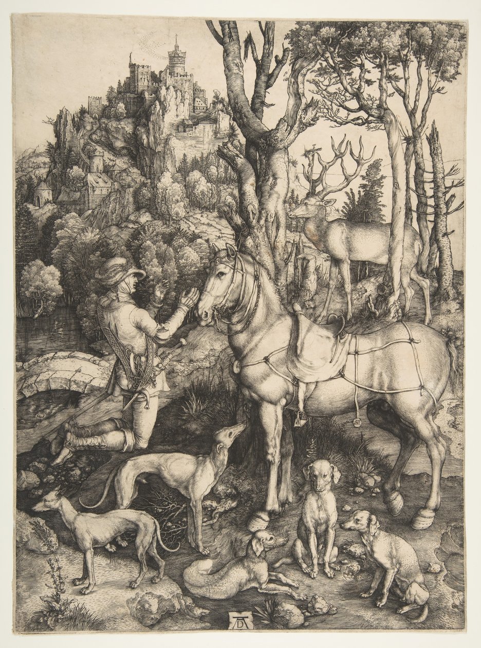 Św. Eustachy, ca. 1501. autorstwa Albrecht Dürer