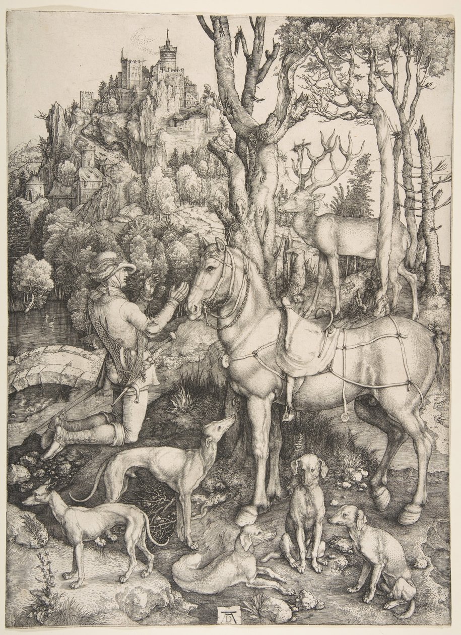 Św. Eustachy, ca. 1501. autorstwa Albrecht Dürer