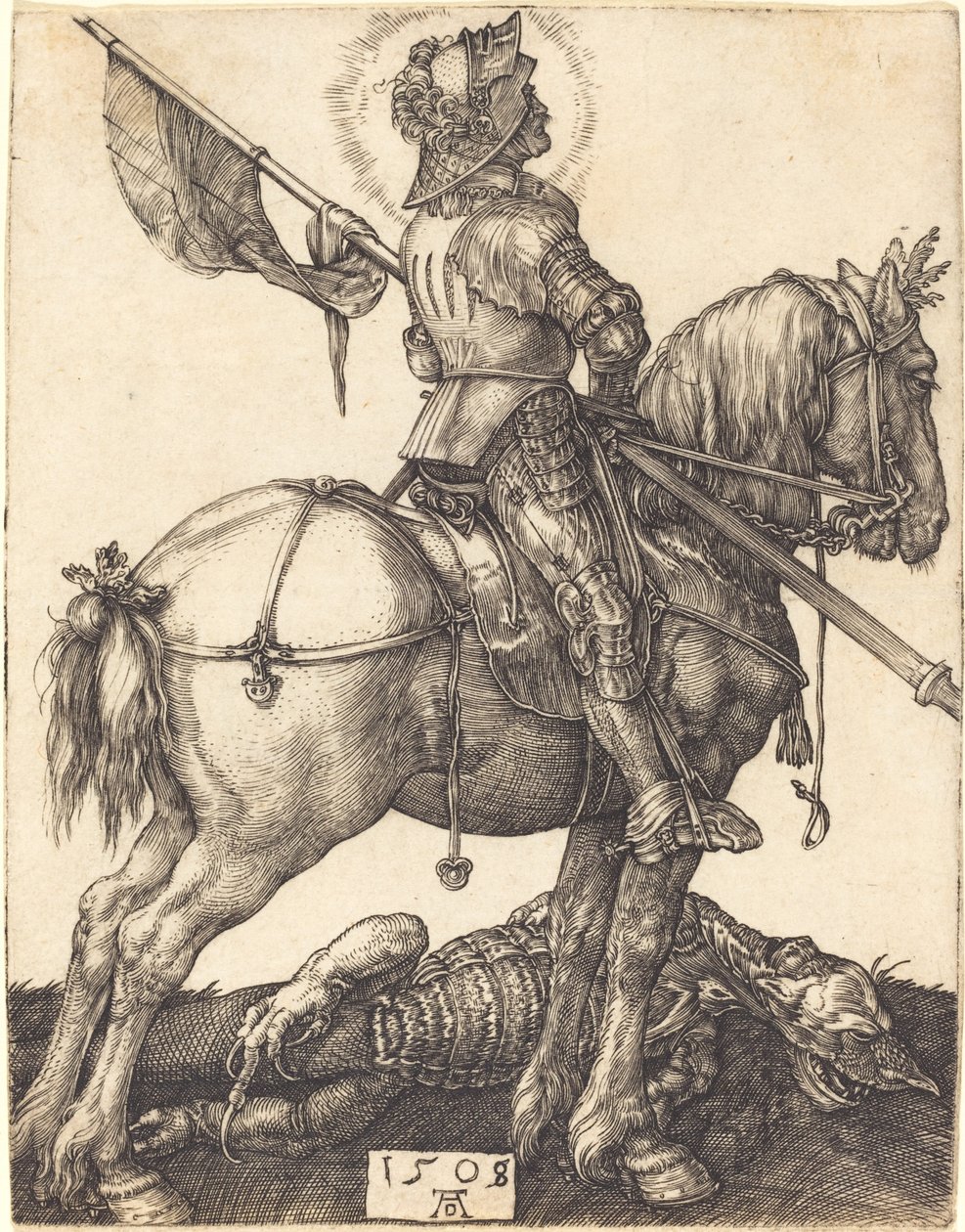Święty Jerzy na koniu autorstwa Albrecht Dürer
