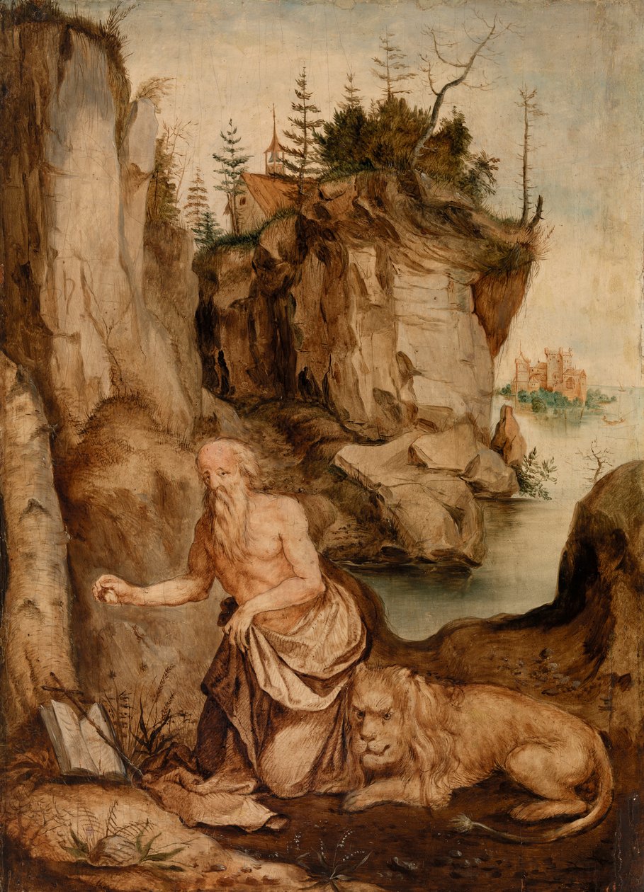Święty Hieronim i lew autorstwa Albrecht Dürer