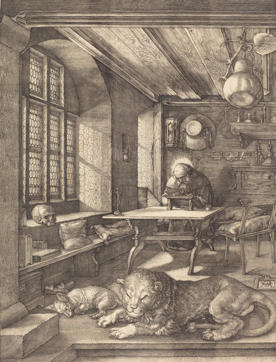 Święty Hieronim w swoim gabinecie, 1514. autorstwa Albrecht Dürer
