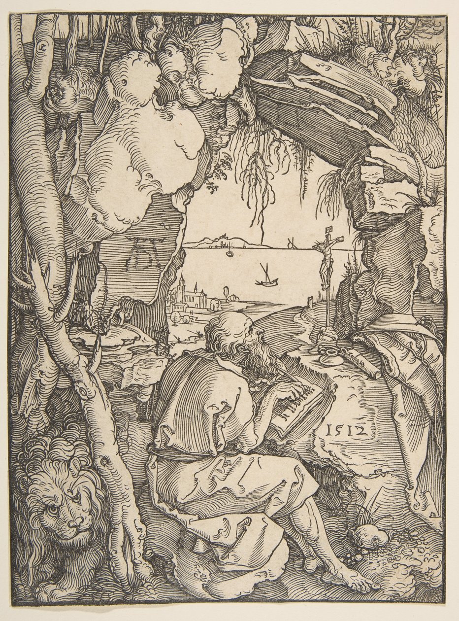 Święty Hieronim w jaskini, 1512. autorstwa Albrecht Dürer