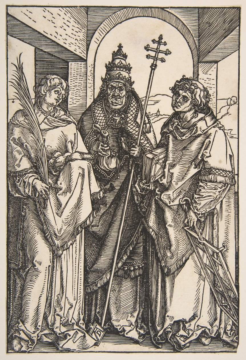 Św. Szczepan, Św. Sykstus i Św. autorstwa Albrecht Dürer