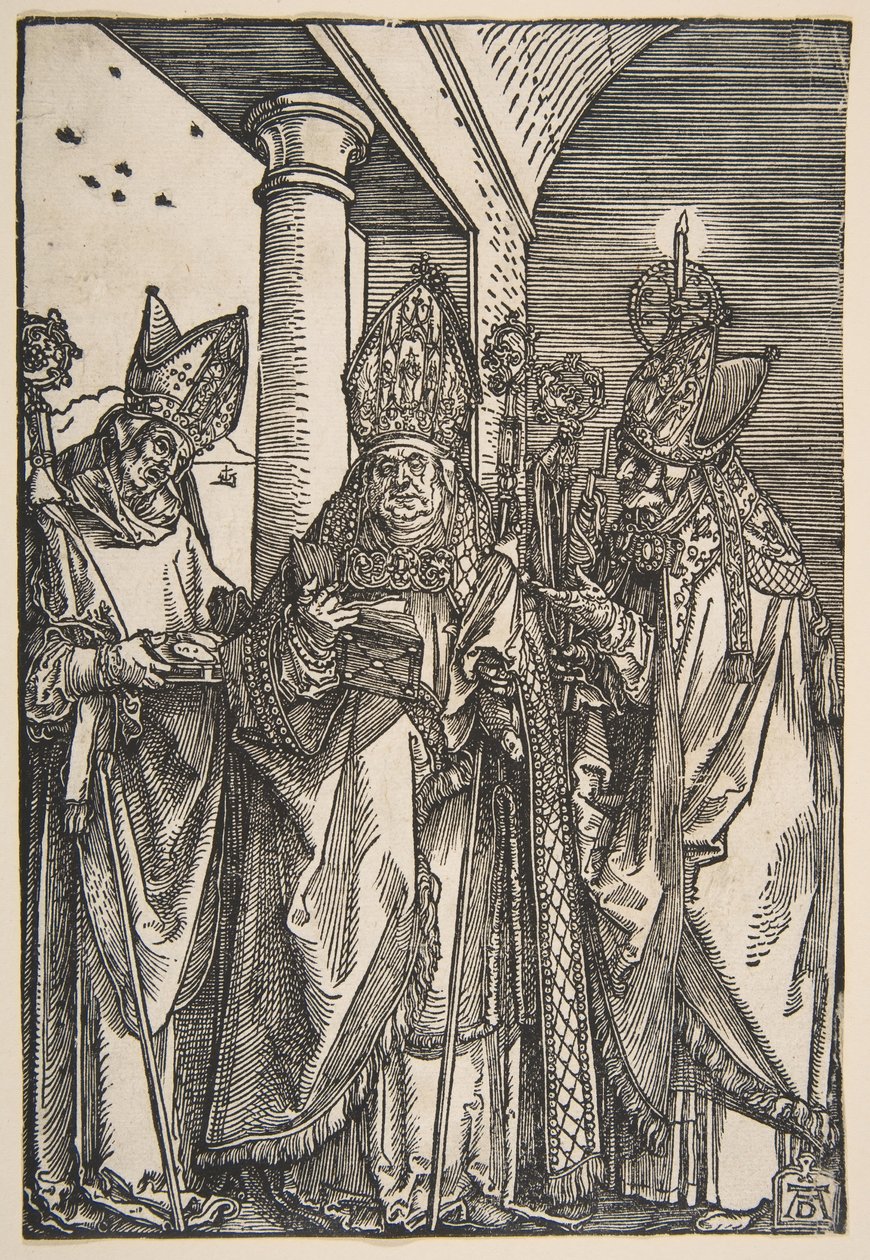 Święci Mikołaj, Ulrich i Erasmus.n.d. autorstwa Albrecht Dürer