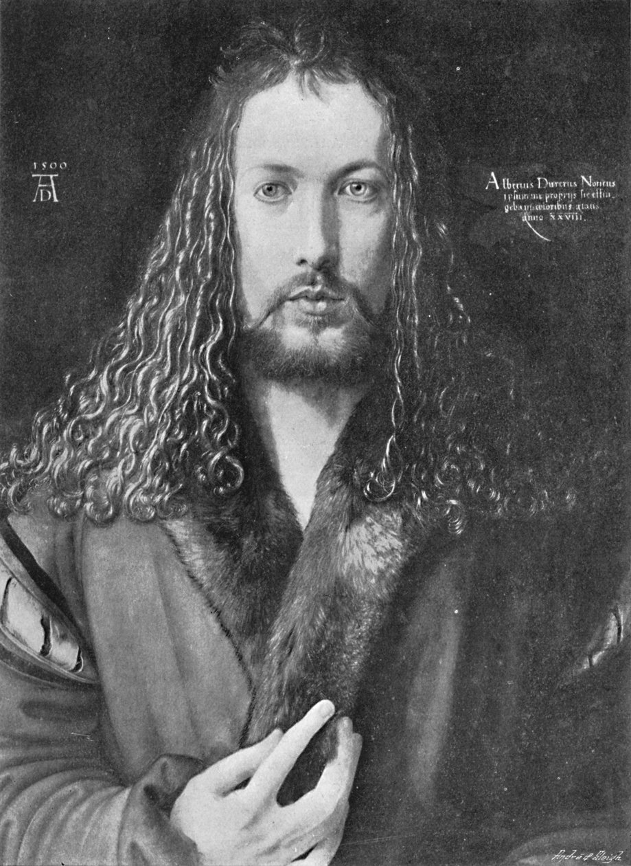 Autoportret, 1500, 1906 autorstwa Albrecht Dürer