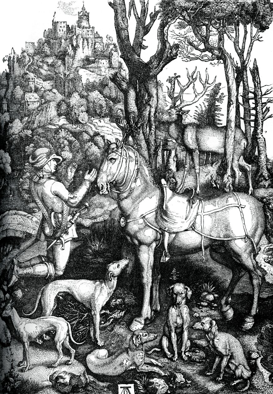 Św. Eustachy, ok. 1501, 1870. autorstwa Albrecht Dürer