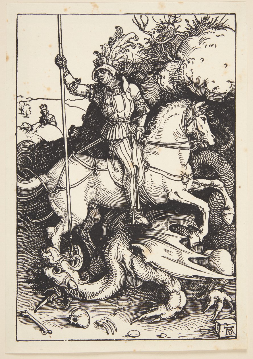 Św. Jerzy zabija smoka autorstwa Albrecht Dürer