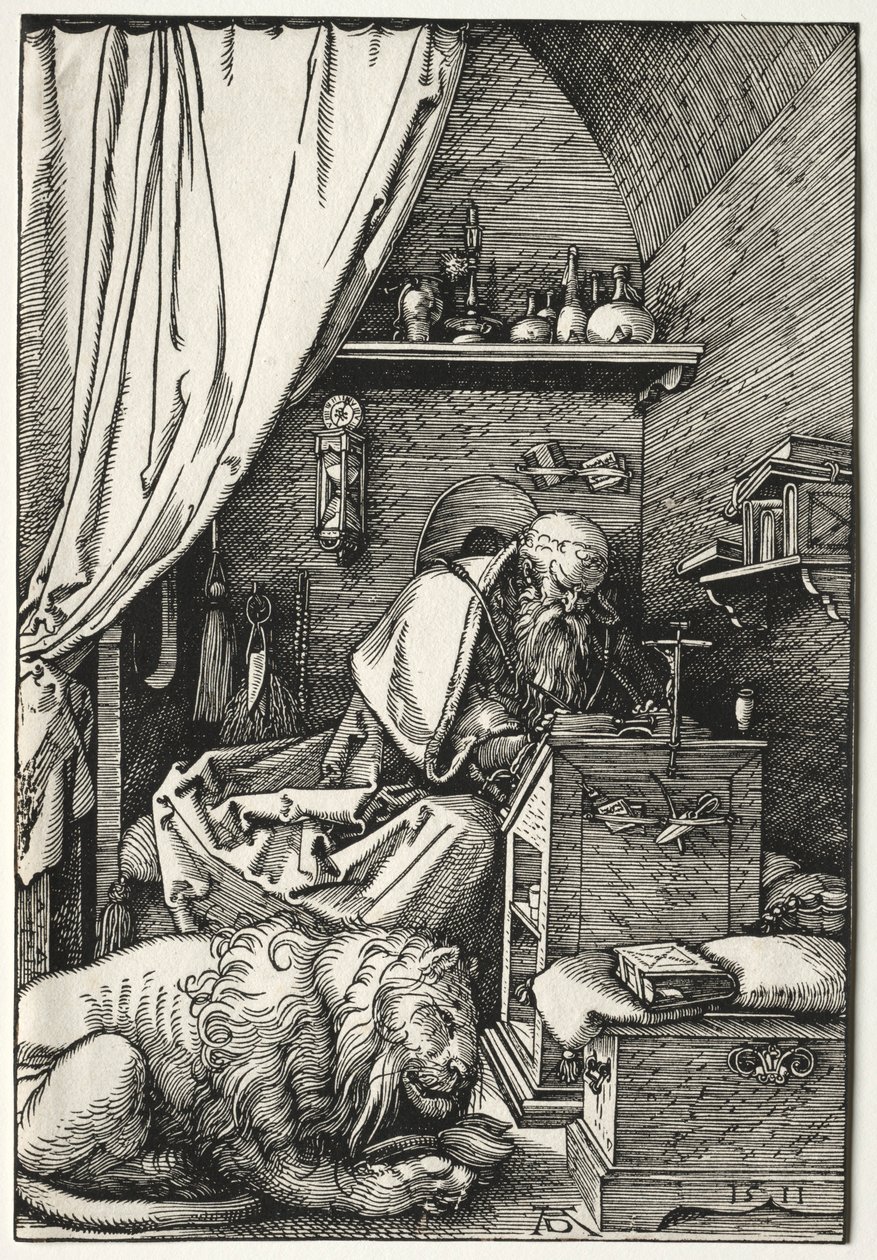 Św. Hieronim w swojej celi, 1511. autorstwa Albrecht Dürer
