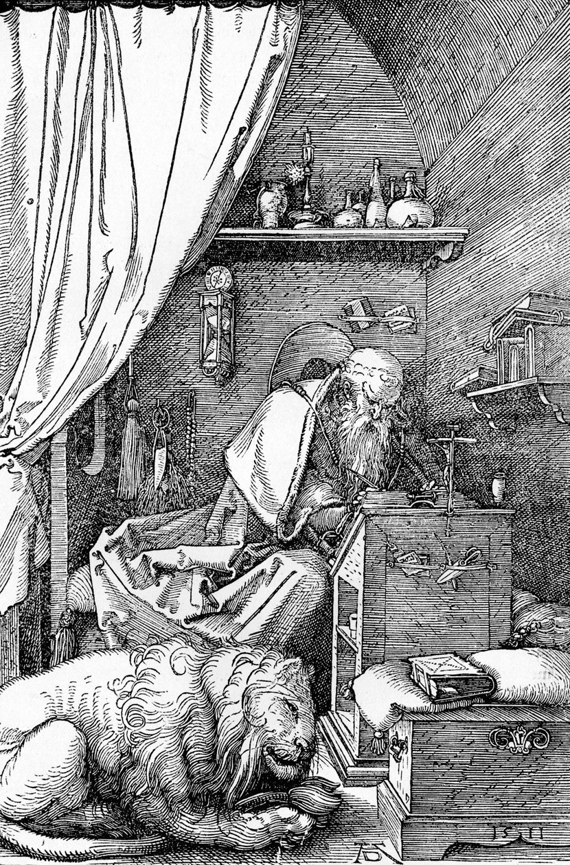 Św. Hieronim w swojej celi, 1511, 1906 autorstwa Albrecht Dürer