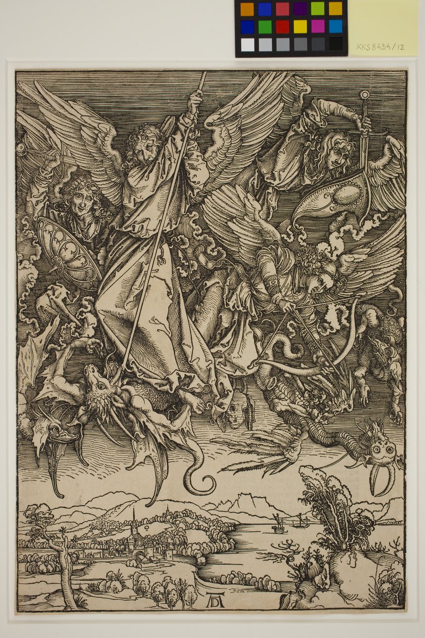 Św. Michał walczący ze smokiem autorstwa Albrecht Dürer