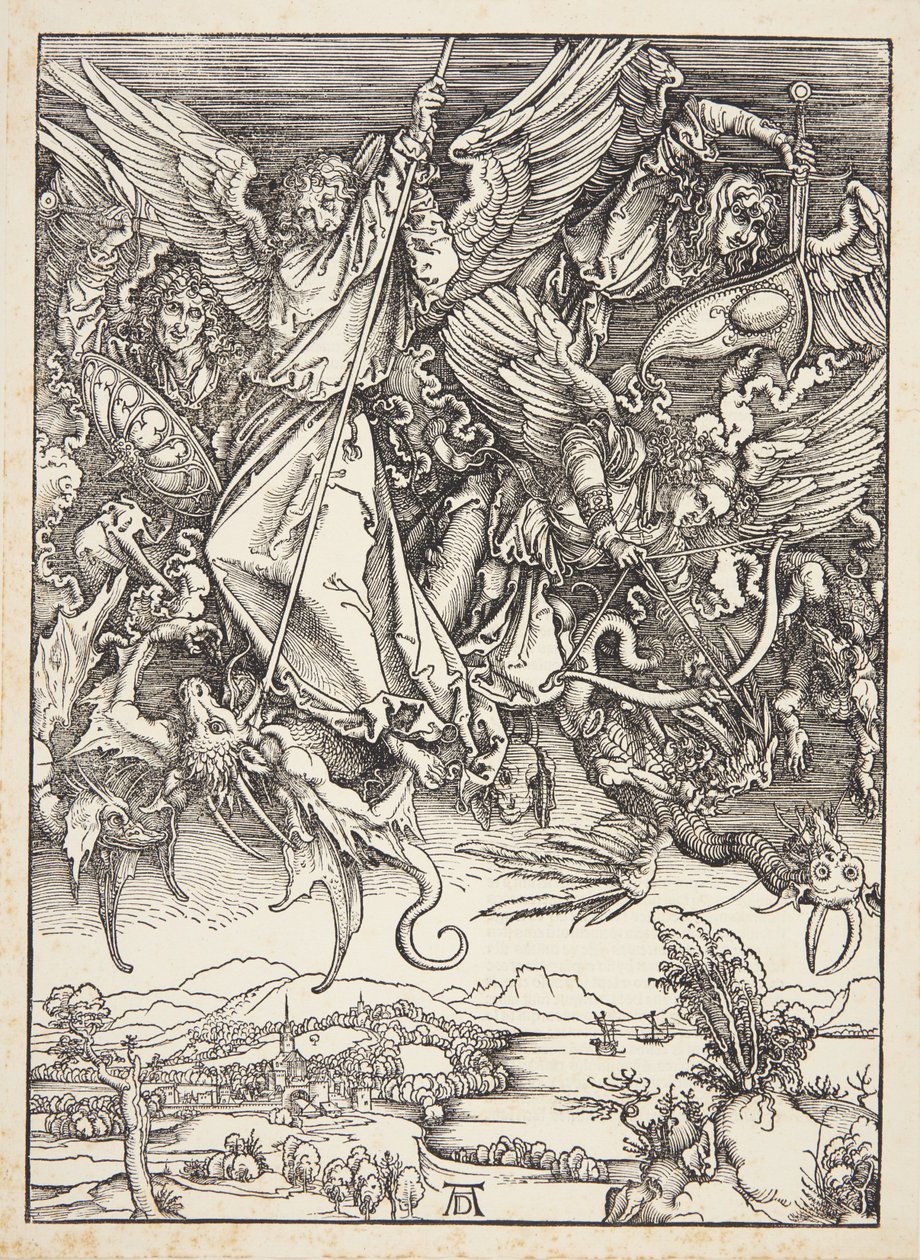 Św. Michał walczący ze smokiem autorstwa Albrecht Dürer
