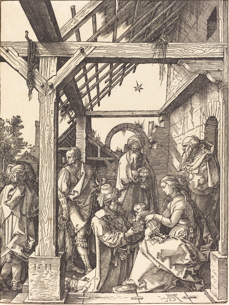 Adoracja Trzech Króli, 1511. autorstwa Albrecht Dürer