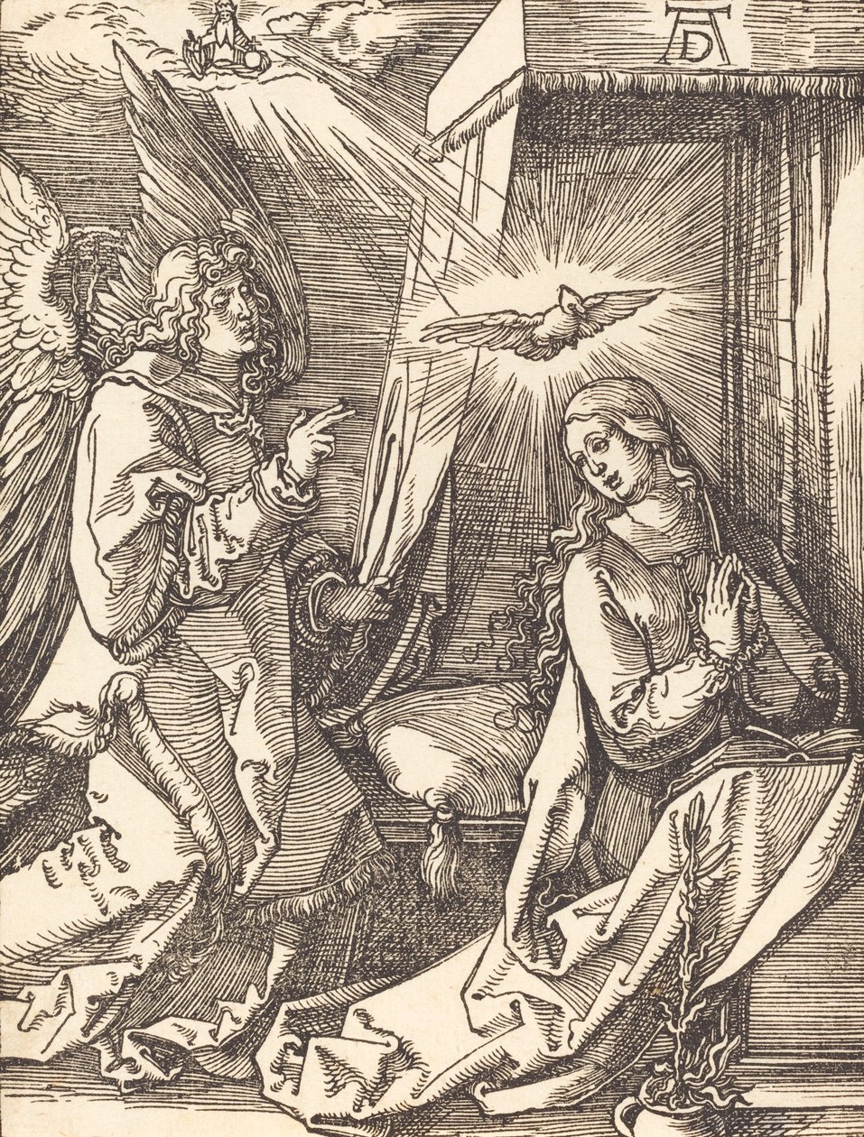 Zwiastowanie prawdopodobnie ok. 15091510. autorstwa Albrecht Dürer