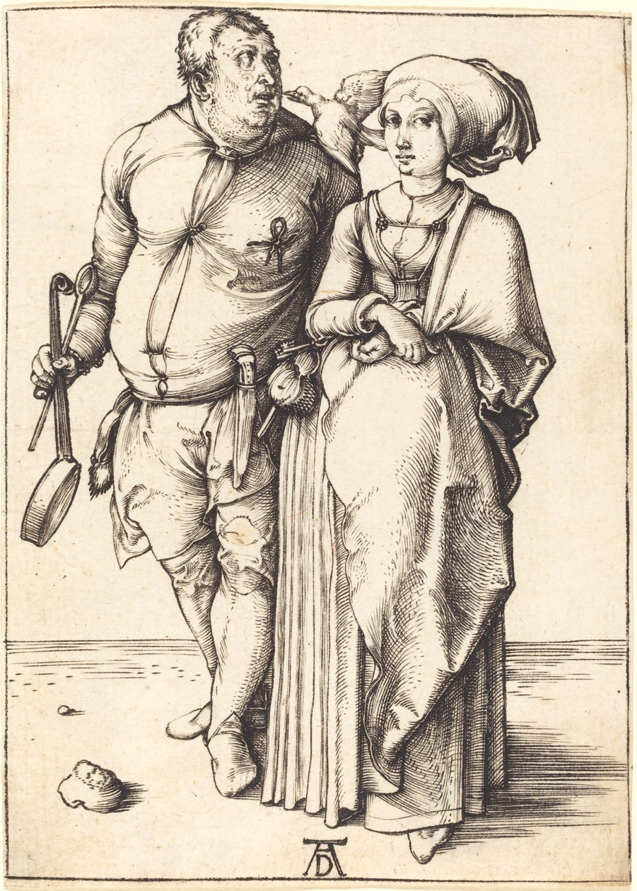 Kucharz i jego żona autorstwa Albrecht Dürer
