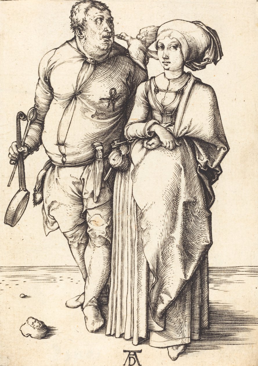 Kucharz i jego żona, c. 14961497. autorstwa Albrecht Dürer