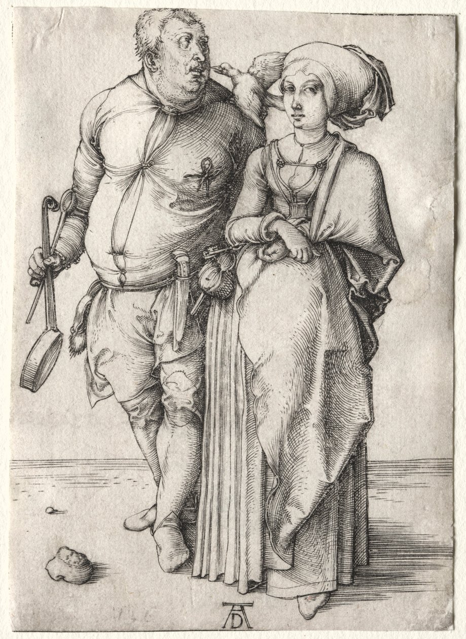 Kucharz i jego żona, prawdopodobnie 1497. autorstwa Albrecht Dürer