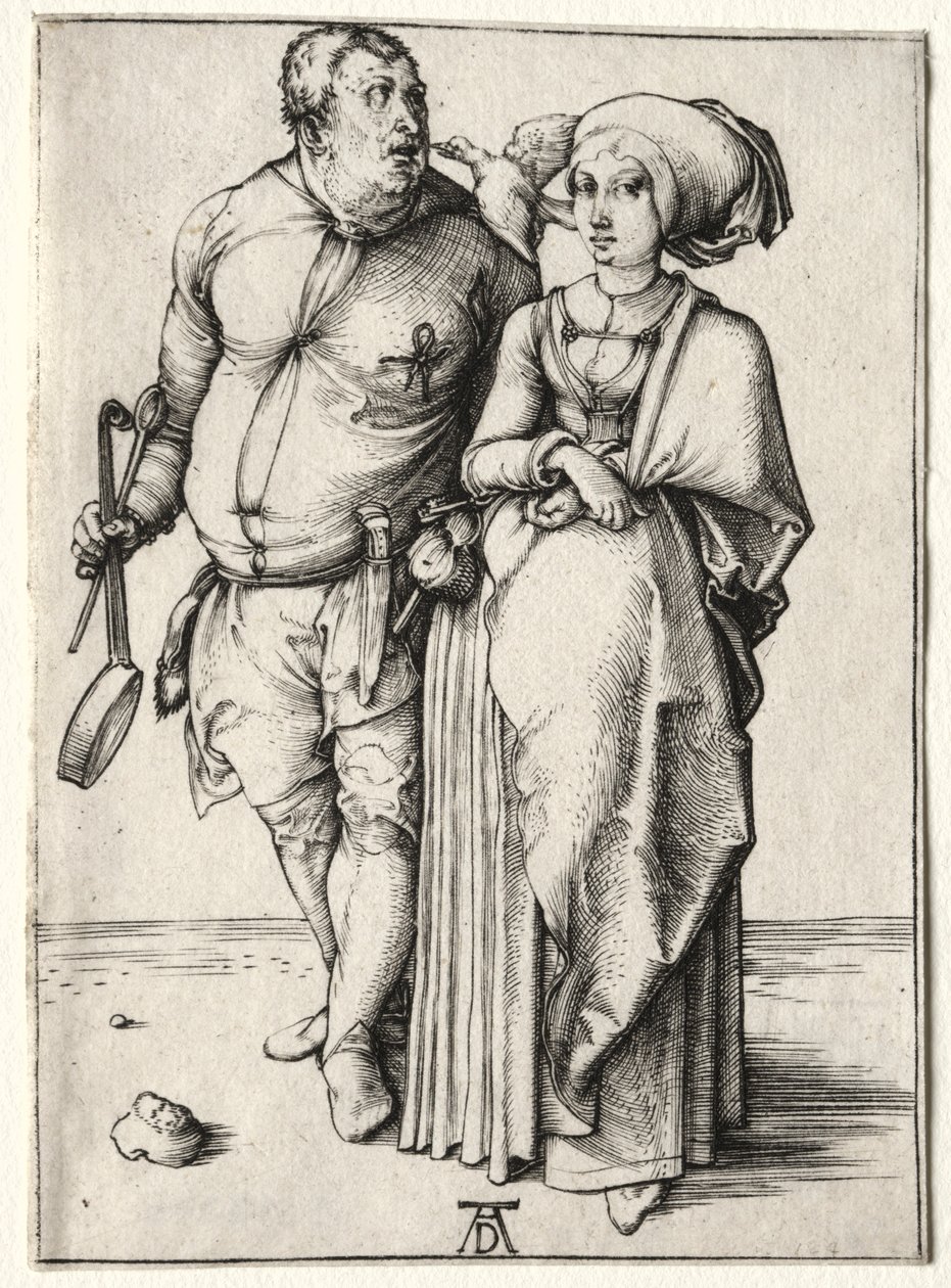 Kucharz i jego żona, prawdopodobnie 1497. autorstwa Albrecht Dürer