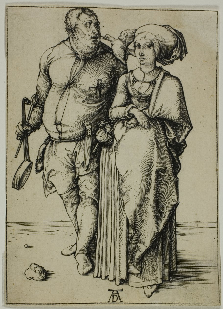 Kucharz i jego żona autorstwa Albrecht Dürer