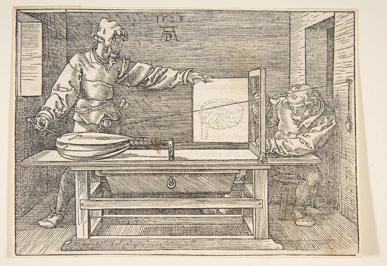 Rysownik Lute.n.d. autorstwa Albrecht Dürer