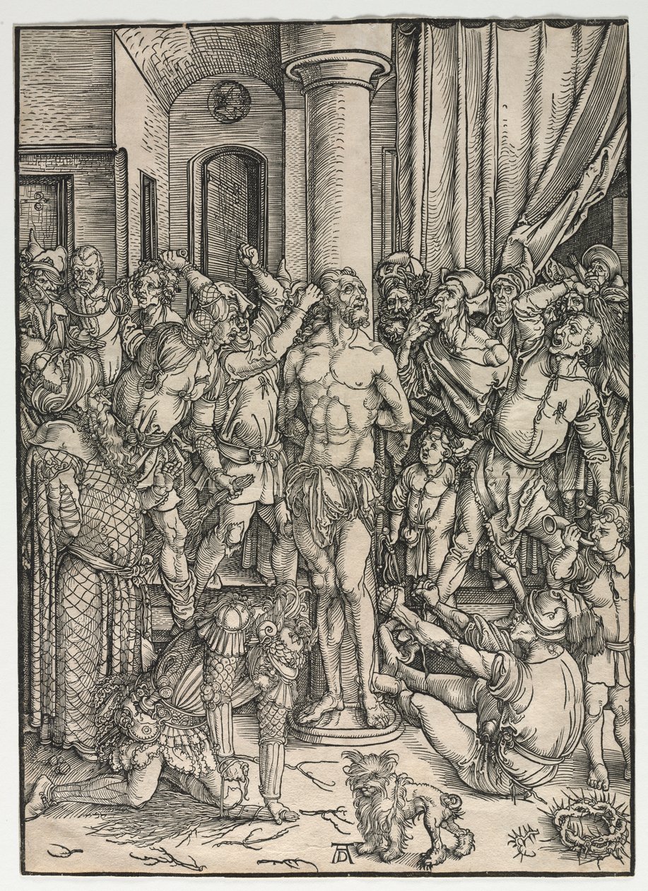 Wielka Pasja: Biczowanie. autorstwa Albrecht Dürer