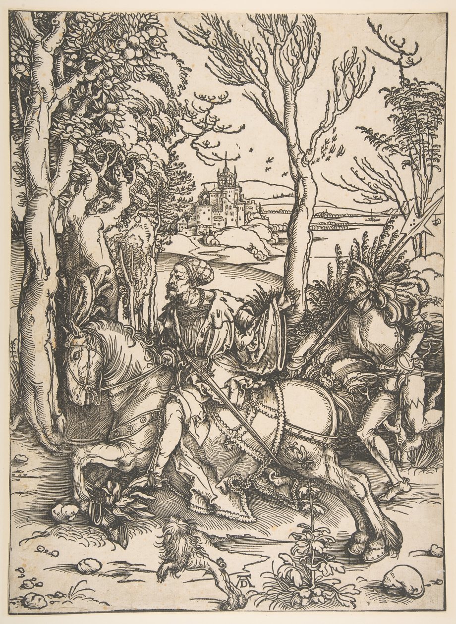 Rycerz i zbrojny. autorstwa Albrecht Dürer