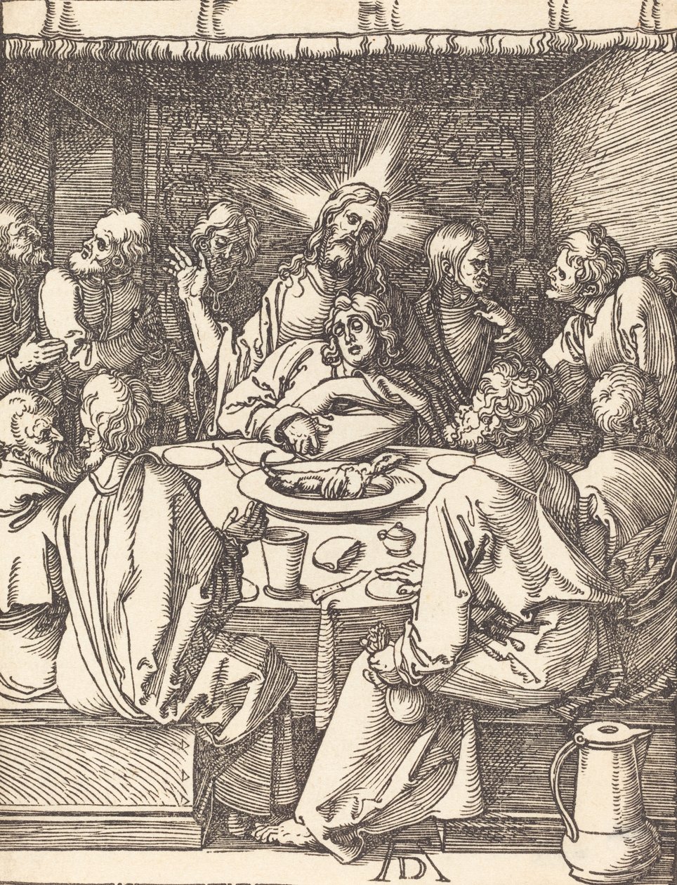 Ostatnia Wieczerza, prawdopodobnie ok. godz. 15091510. autorstwa Albrecht Dürer