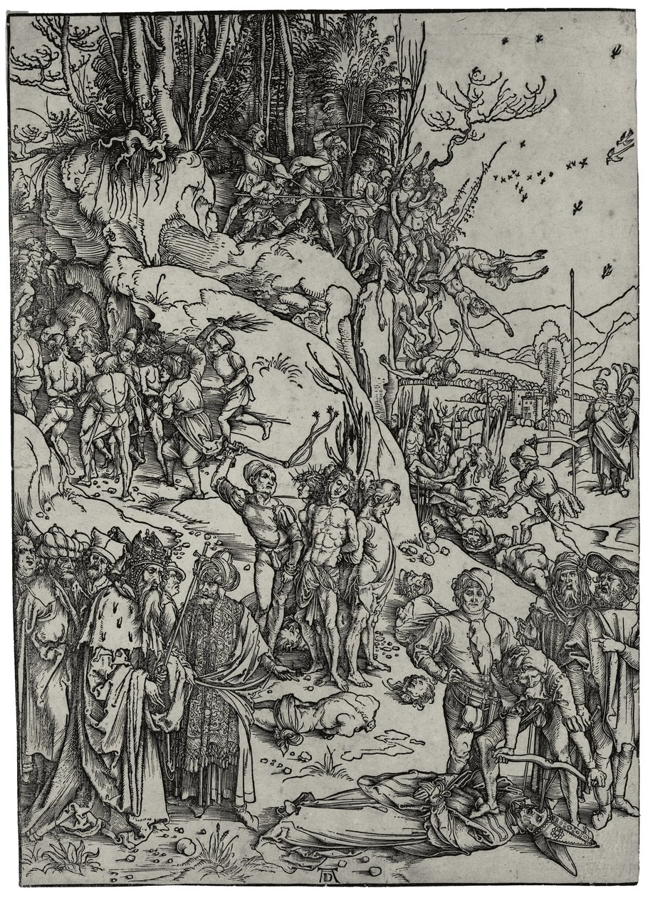 Męczeństwo dziesięciu tysięcy, 1497 autorstwa Albrecht Dürer