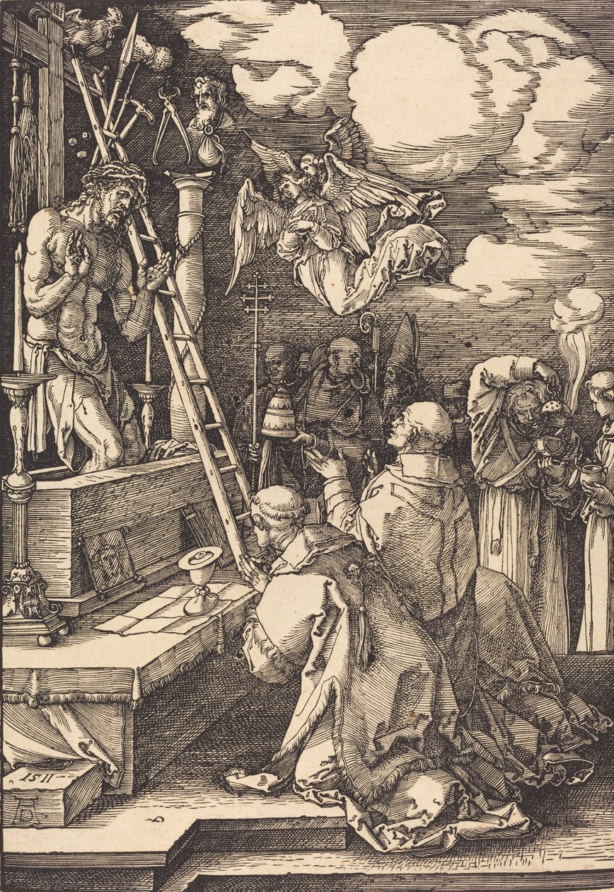 Msza św. Grzegorza, 1511. autorstwa Albrecht Dürer