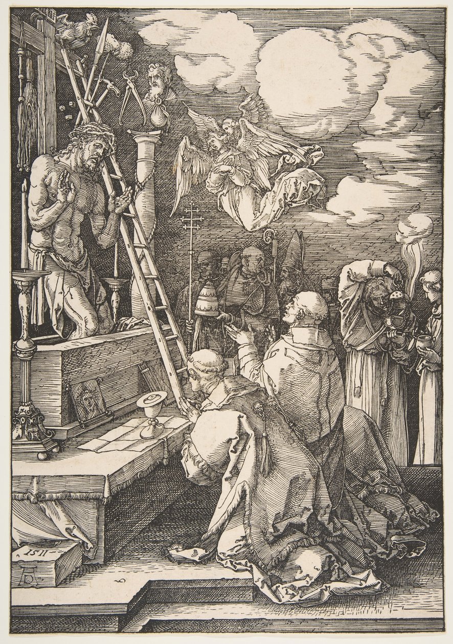 Msza św. Grzegorza, 1511. autorstwa Albrecht Dürer