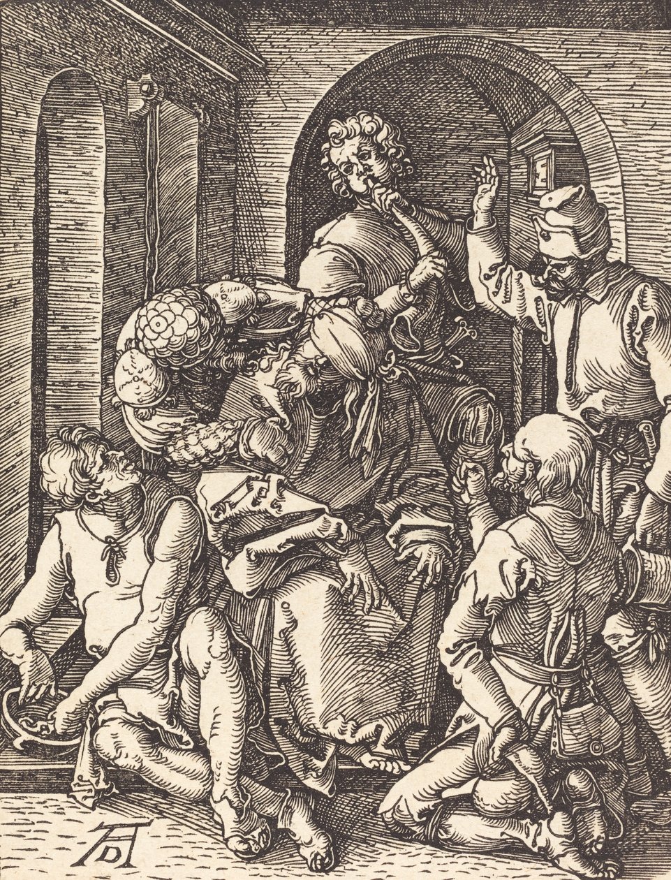 Naśmiewanie się z Chrystusa, prawdopodobnie ok. 15091510. autorstwa Albrecht Dürer