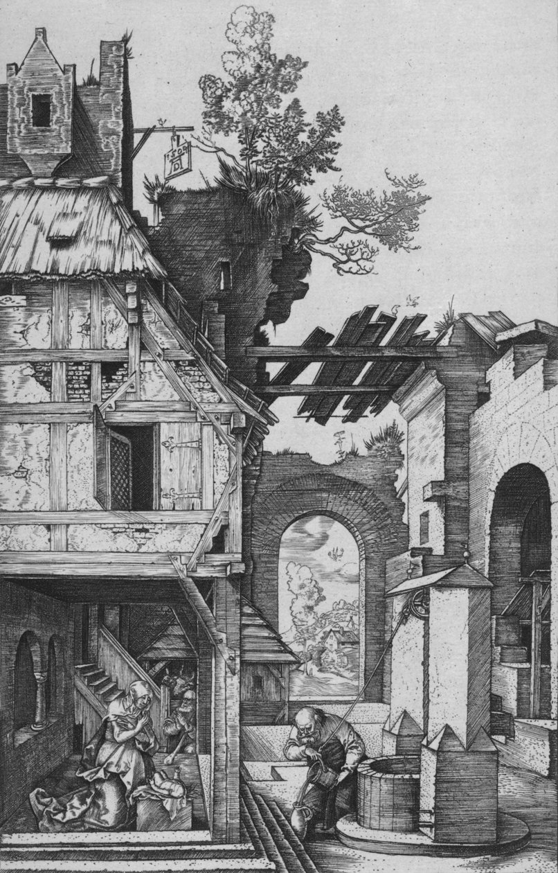 Narodzenia, 1504, 1906 autorstwa Albrecht Dürer