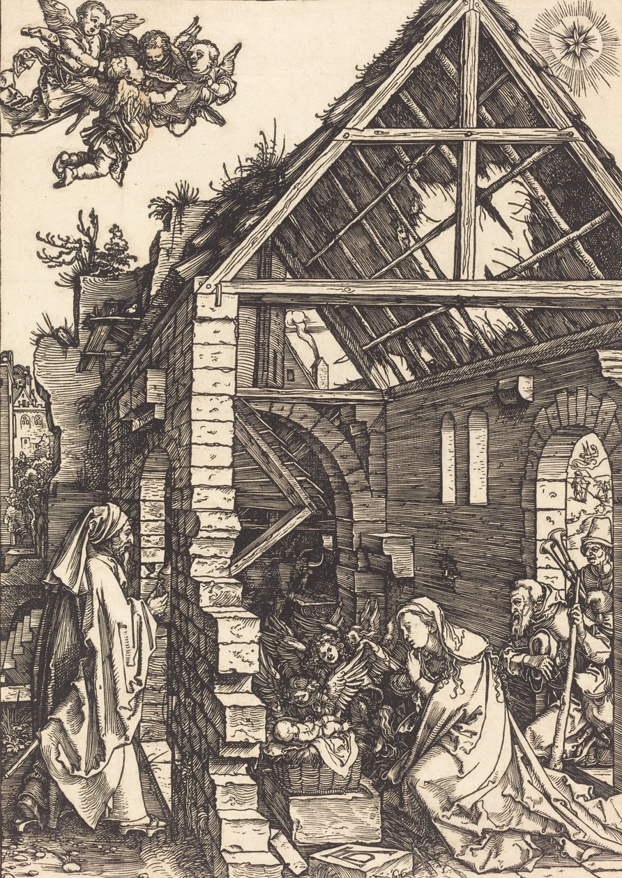 Narodzenia, c. 15021504. autorstwa Albrecht Dürer