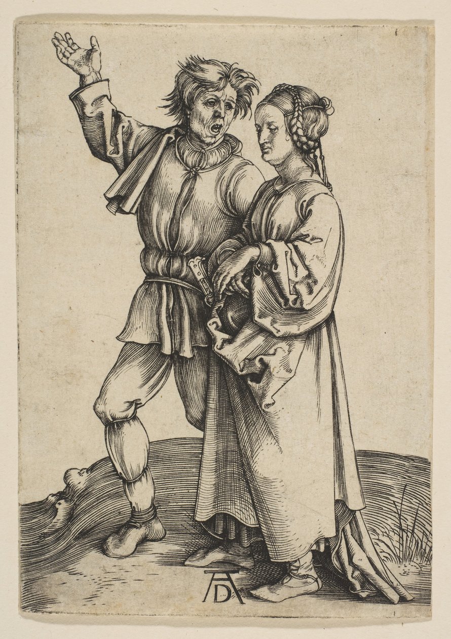 Chłop i jego żona, ca. 1497. autorstwa Albrecht Dürer